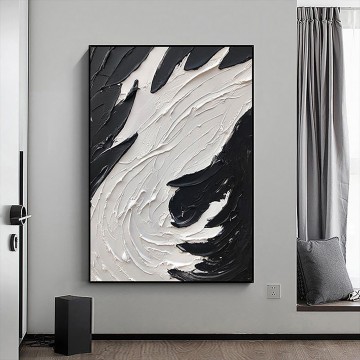 En blanco y negro Painting - Decoración de pared Blanco y negro 08 de Palette Knife